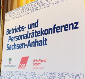 Rückwand der Betriebs- und Personalrätekonferenz 2025