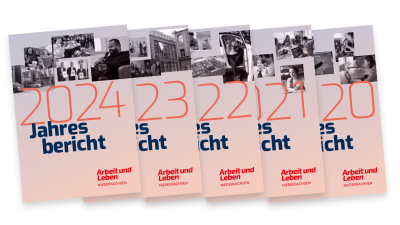 Ansicht der Jahresberichte von Arbeit und Leben Niedersachsen