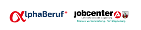 Kooperationslogos AlphaBeruf und Jobcenter Magdeburg