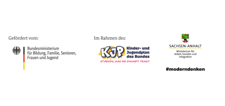 Förderlogo Bundesministerium im Rahmen des KJP sowie das Landesförderung
