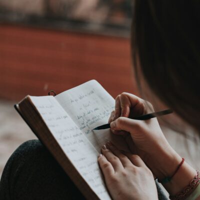 a writing person