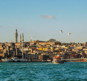 Blick auf Istanbul vom Bosporus aus