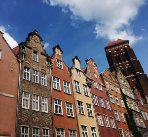 Blick auf Häuser in der Danziger Innenstadt