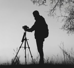Silhouette eines Fotografen