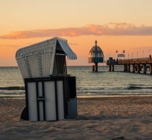 Blick auf die Seebrücke Zinnowitz auf der Insel Rügen