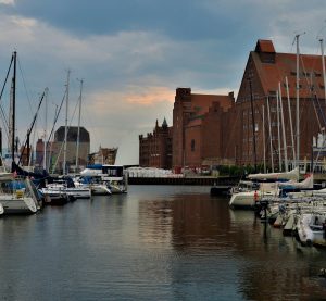 Blick in den Hafen von Stralsund