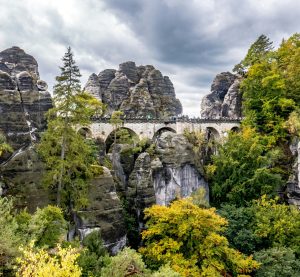Blick auf die Naturlandschaft in der Sächsischen Schweiz