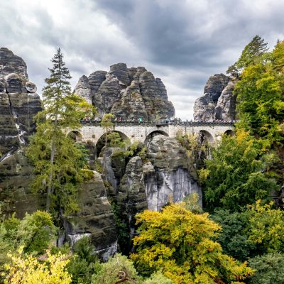 Blick auf die Naturlandschaft in der Sächsischen Schweiz