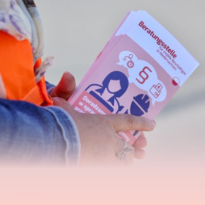 Flyer der Beratungsstelle für mobile Beschäftigte